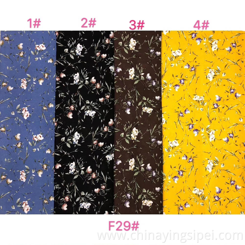 Professional Custom Twill Printed Floral Fabric 100% RAYON